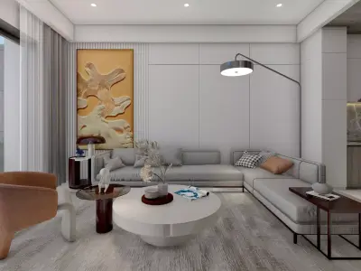 LIVING ROOM INTERIOR 3D model buy