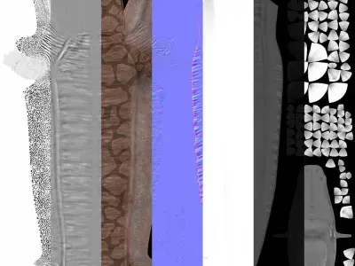 Greererpeton burkemorani Low-poly 3D model