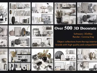 Over 500 3D Decorate Models  3D Model Collection