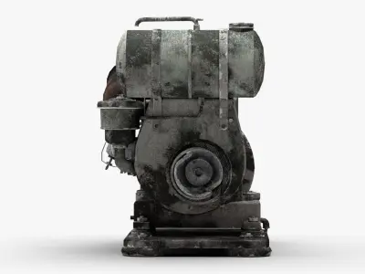 Old USSR Generator Low-poly 3D model