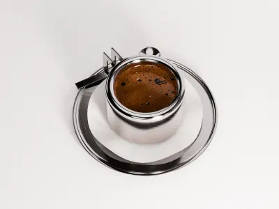 Espresso Set 01 Low-poly 3D model