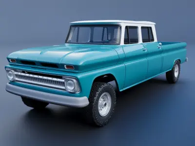 Chevrolet K10 Crew Cab 1965 3D print model