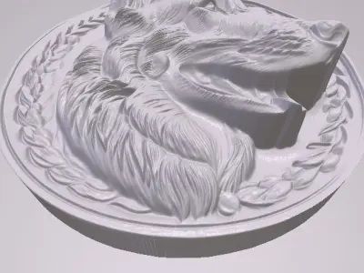 Belguian Malinois 1 basrelief for 3D printing 3D print model