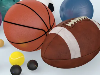 Sport Balls  3D model