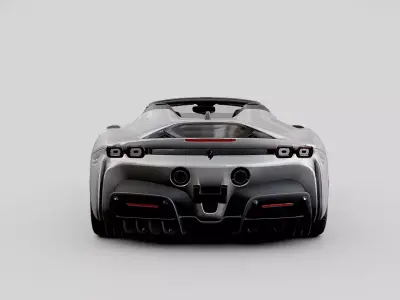 2021 Ferrari SF90 Spider Low-poly 3D model