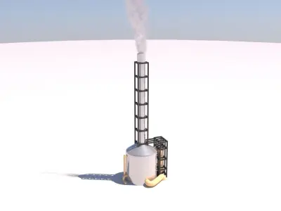 Refinery Industrial Furnace 04 3D model