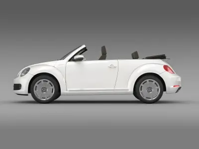 VW I Beetle Cabrio 2015 3D model