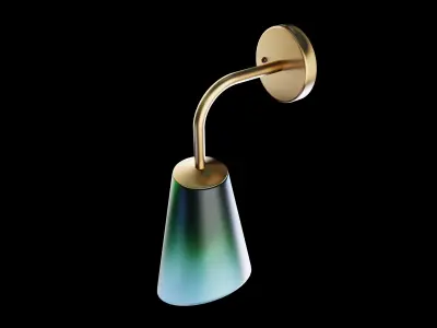 Gradient frosted glass wall lamp Low-poly 3D model