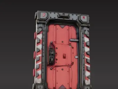 futuristic sci-fi door  3D print model
