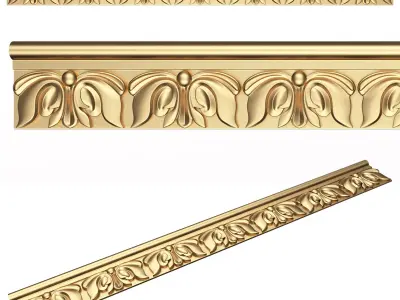 Ornament Element Molding 08 Low-poly 3D model