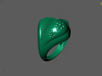 Plain Ring Women Ready STL 3DM Models Womens Rings 3D models 3D print model 35