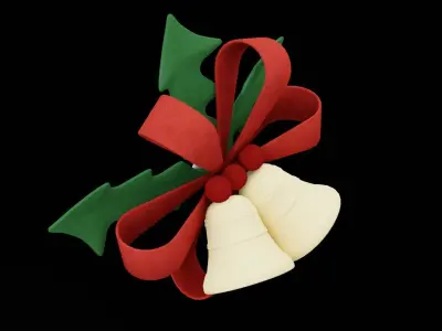 Christmas Bell Low-poly 3D model get