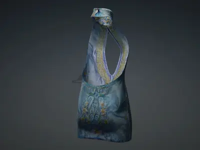 Floral dress PBR 4k Low-poly 3D model