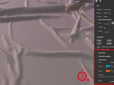 Glossy Fabric Material Texture