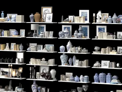 Book Shelf Pack 45 Sets 3D model