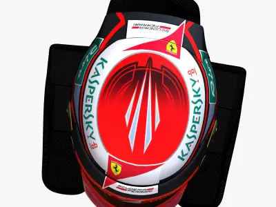 Raikkonen Helmet 2016 Low-poly 3D model