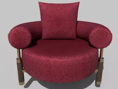 Modern Armchair Low-poly 3D model
