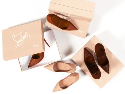 Christian Louboutin So Kate High Heels and Packaging Boxes 3D model