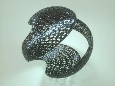 Abstract Wire Sphere Shape 3D model