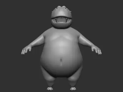 Stylized hippopotamus model Low-poly 3D Low-poly 3D model