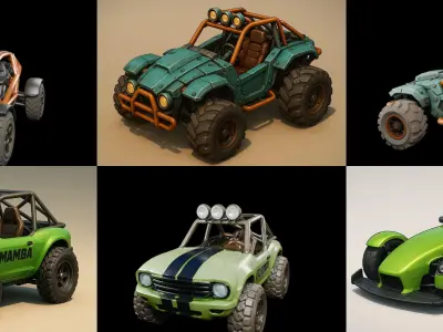 Gt one Car bundle 12 pack 100 glb 3D model