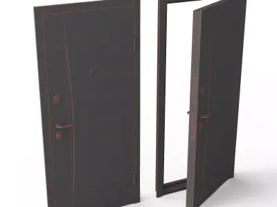 Racly Door 3D model