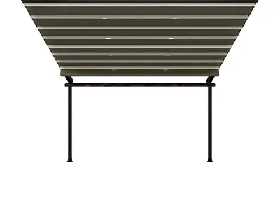 Motorized Pergola 5 worn steel 3D model