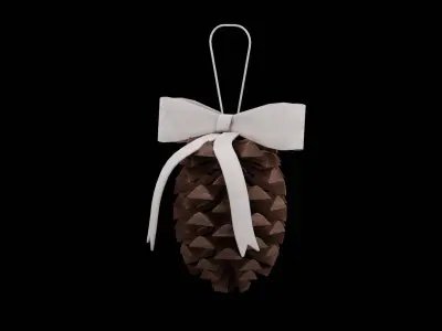 Christmas Pine Cone Low-poly 3D model purchase