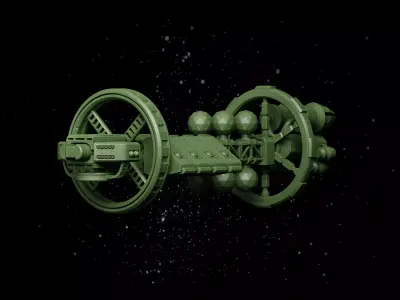 Sci-Fi Spaceship Low-poly 3D model Low-poly