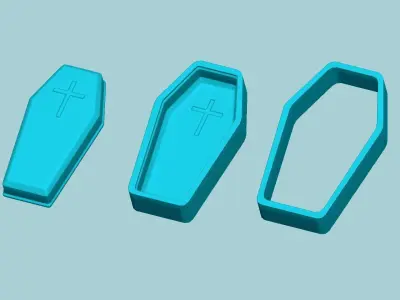 Halloween Molding A02 Coffin - Chocolate Silicone Mold 3D print model