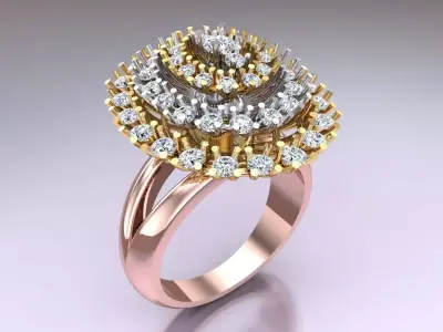 Diamond Ring - Womens Rings - N3928 3D print model