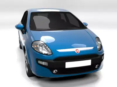 FIAT PUNTO EVO 5DOOR LOWPOLY Low-poly 3D model