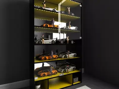 Showcase car display cabinet 3D model