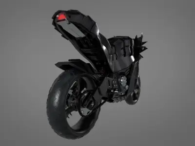 WitcherBike motorcycle with dragon head 3D model