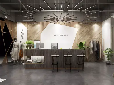 Boutique - girls and women clothing store 3D model