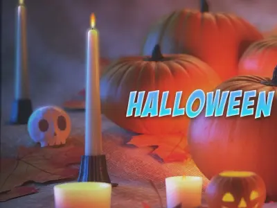Halloween Decoration Pack Low-poly 3D model
