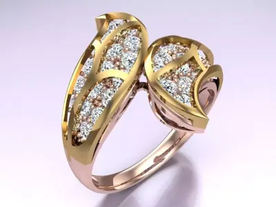 Diamond Ring - Womens Rings - N872428 3D print model