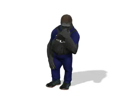 POLICE OFFICER Low-poly 3D model