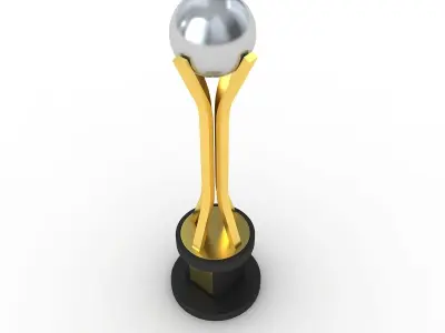 Trophy gold and silver 3D model