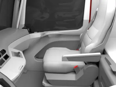 MercedesBenz-Actros interior Low-poly 3D model