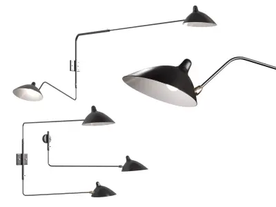 Serge Mouille wall lamp 3D model