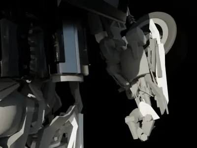  Bugatti Transformer Low-poly 3D model