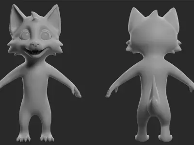 Cartoon  Dog  II Basemesh  Low-poly 3D model