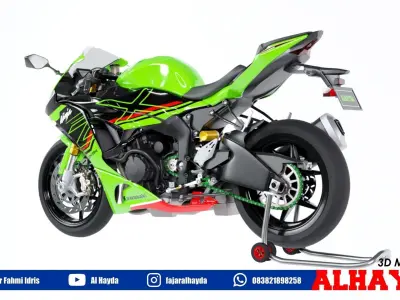 Kawasaki Ninja ZX-6R 2024 Low-poly 3D model