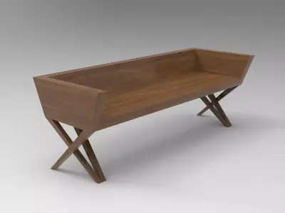 Hacv Bench Low-poly 3D model