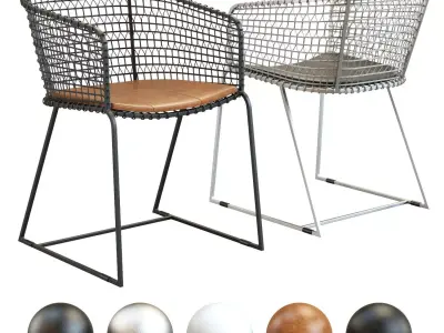 Crate and Barrel - Tig Barrel Dining Chair 3D model