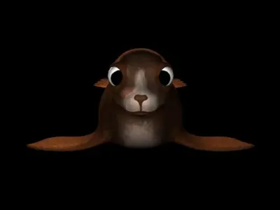3D Cartoon Sea Lion Low-poly 3D model