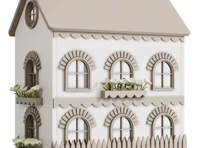 Dollhouse with Princesses 2 3D model