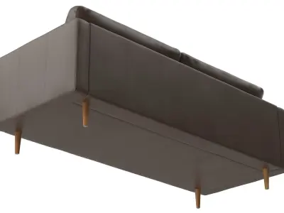Sofa - Leather Low-poly 3D model