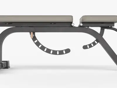 Weight flat bench adjustable 01 3D model